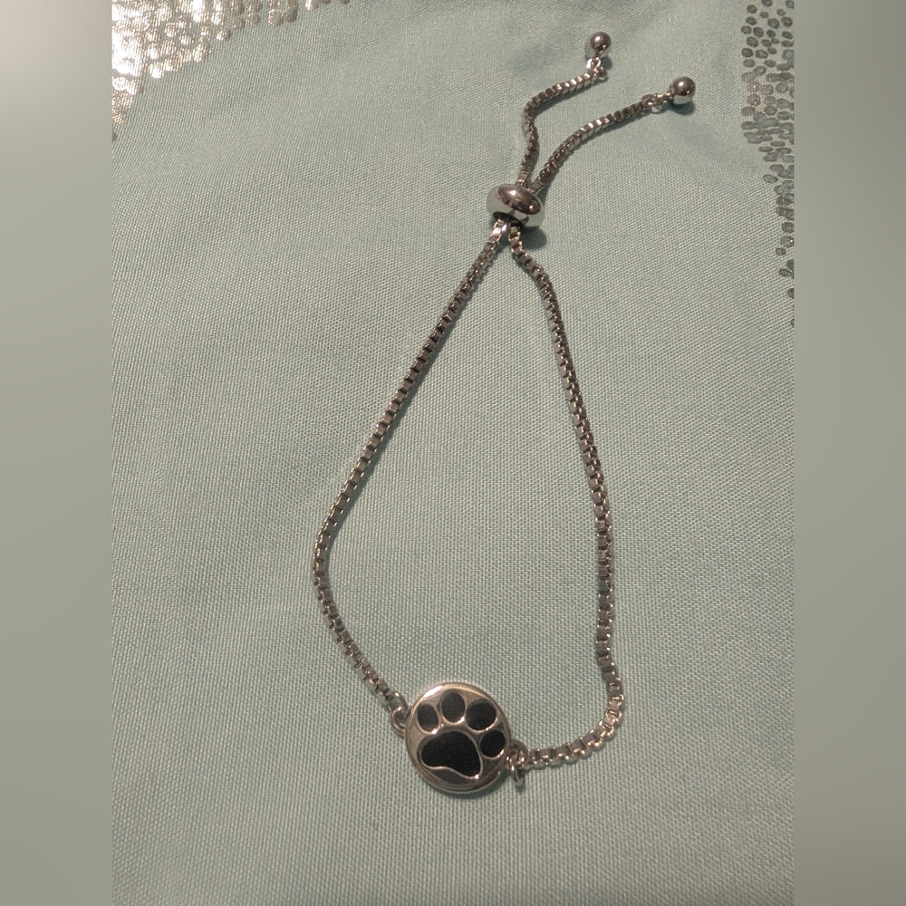 New Silver Paw Print Park Lane Jewelry Bracelet